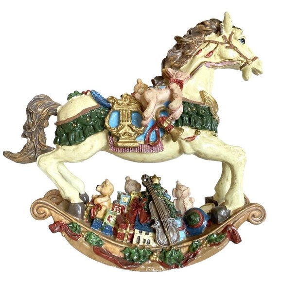 Vintage Cedar Creek ChriyRocking Horse Figurine + Box Holiday Decor - Picture 2 of 14